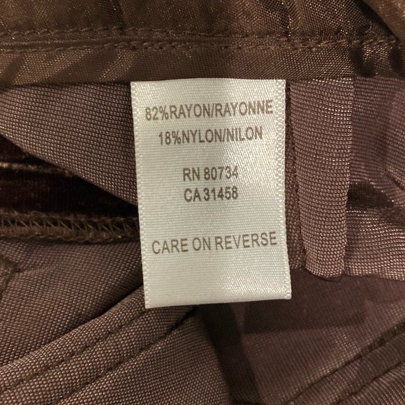 BCBG MAXAZARIA Brown Corduroy Cropped Cargo Baggy Pants Size 0 - Picture 8 of 11